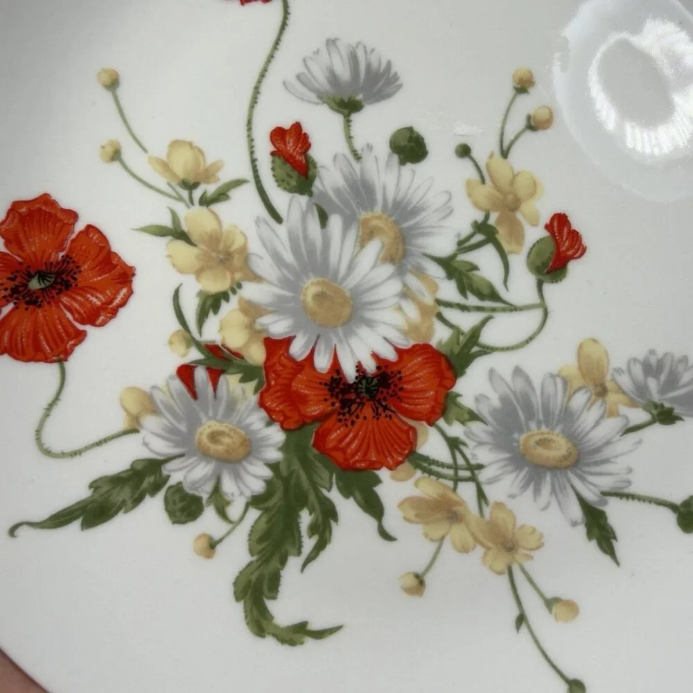 JL Menau Henneberg German Democratic Republic Dish Plate 7inch‎ Plates Set 3 VTG